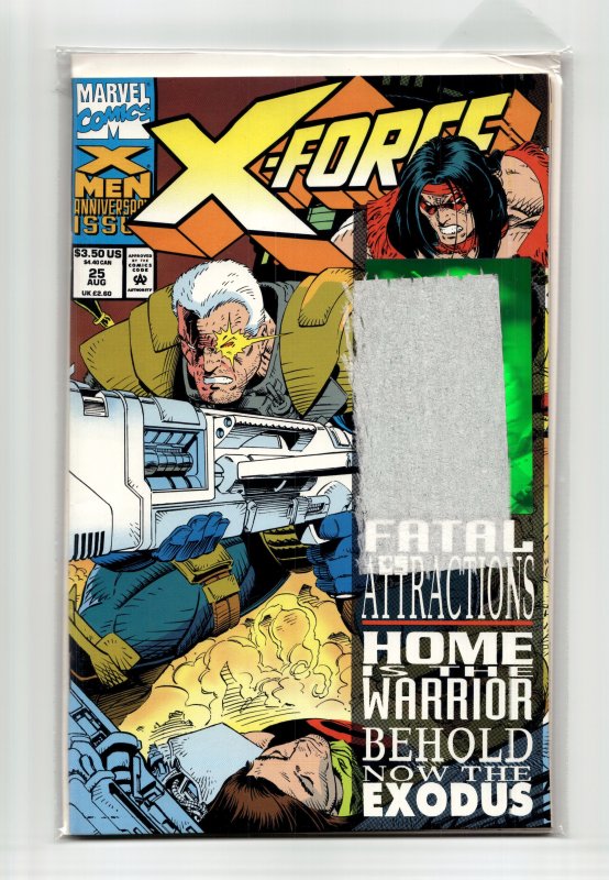 X-Force #25 (Marvel Comics, 1993), raw, ungraded comic book — front cover