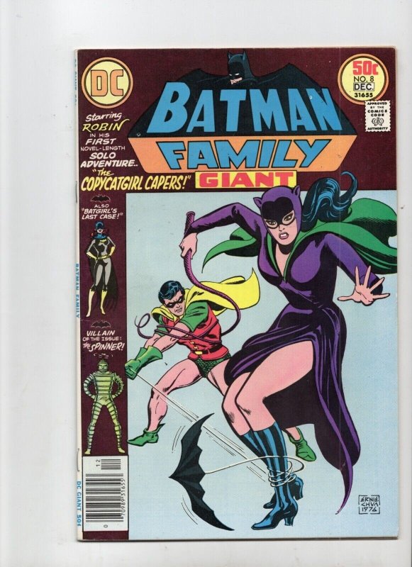 The Batman Family #8 (DC Comics, 1976), raw comic book in VF+ 8.5 condition — front cover