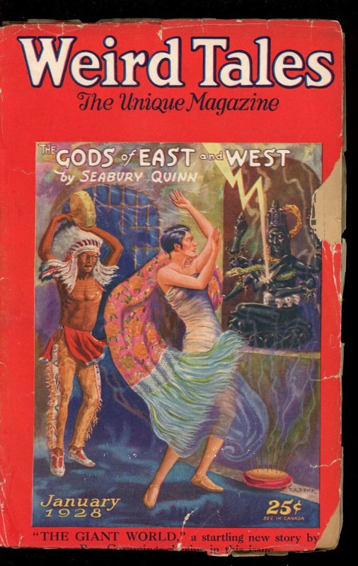 Weird Tales – 01/28 – Condition: G-VG – Robert E. Howard - Pulp - 36474, raw comic book in VG condition — front cover