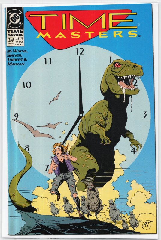 Time Masters #2 (DC Comics, 1990), raw, ungraded comic book — front cover