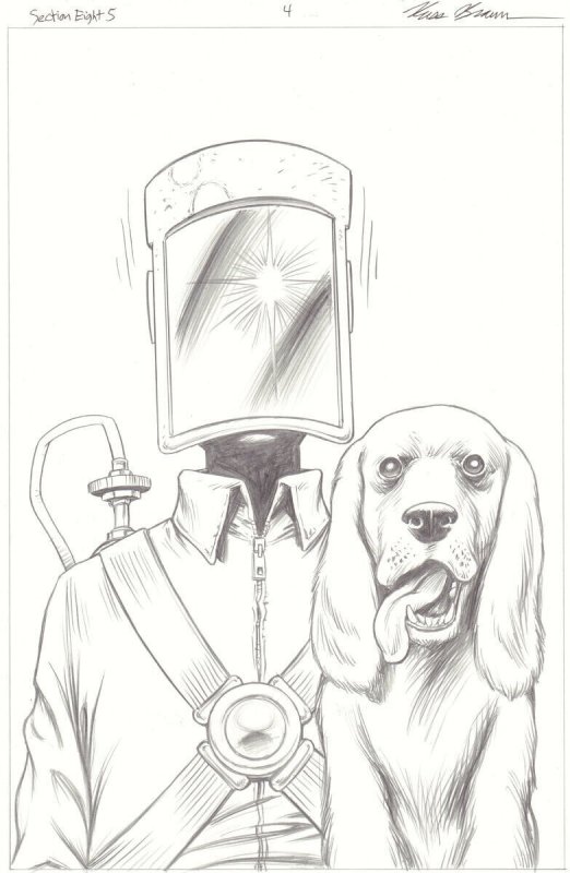 Section Eight #5, raw, ungraded comic book — front cover