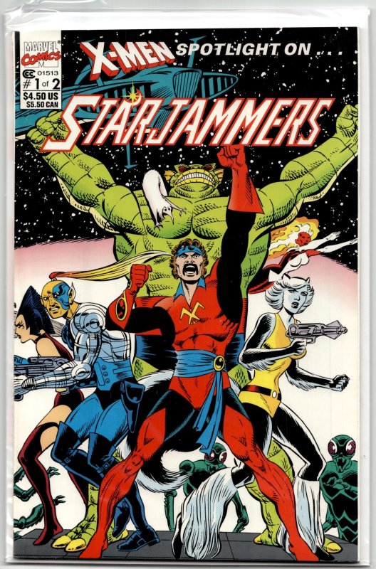 X-Men Spotlight on... Starjammers #1 (Marvel Comics, 1990), raw, ungraded comic book — front cover