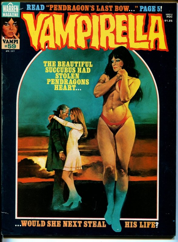 Vampirella #59 (Warren Publishing, 1977), raw comic book in FN condition — front cover