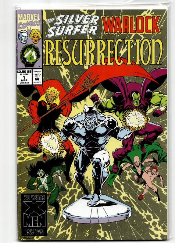 Silver Surfer/Warlock: Resurrection #1 (Marvel Comics, 1993), raw, ungraded comic book — front cover