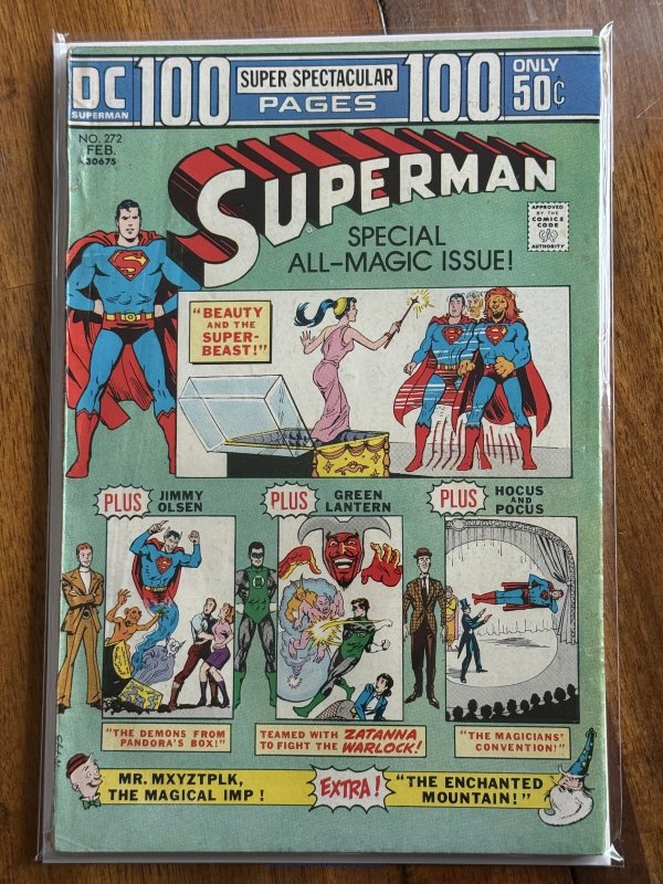 Superman #272 (DC Comics, 1974), raw comic book in FN+ 6.5 condition — front cover