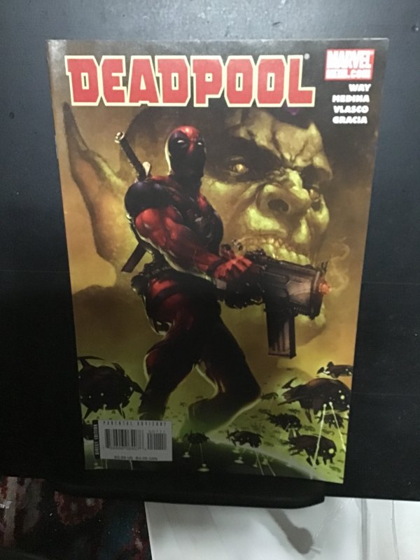 Deadpool #1 (Marvel Comics, 2009), comic book — front cover in its holder