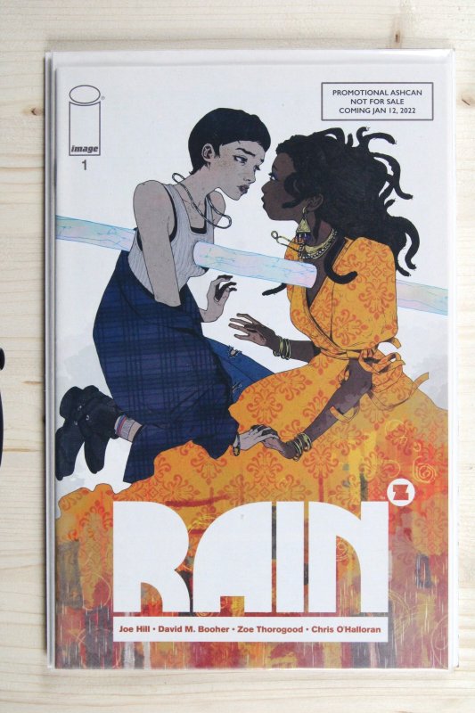 Rain #1 (2022), raw comic book in NM+ 9.6 condition — front cover