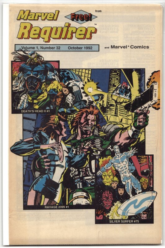 Marvel Requirer #32 (Marvel Comics, 1992), raw, ungraded comic book — front cover