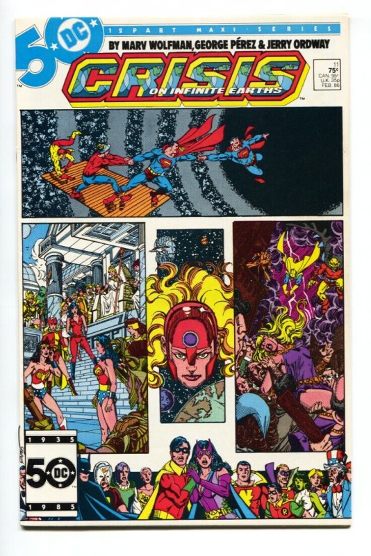 Crisis on Infinite Earths #11 - 1986 - DC - Vf/nm - Comic Book (DC Comics, 1986), raw comic book in VF/NM condition — front cover