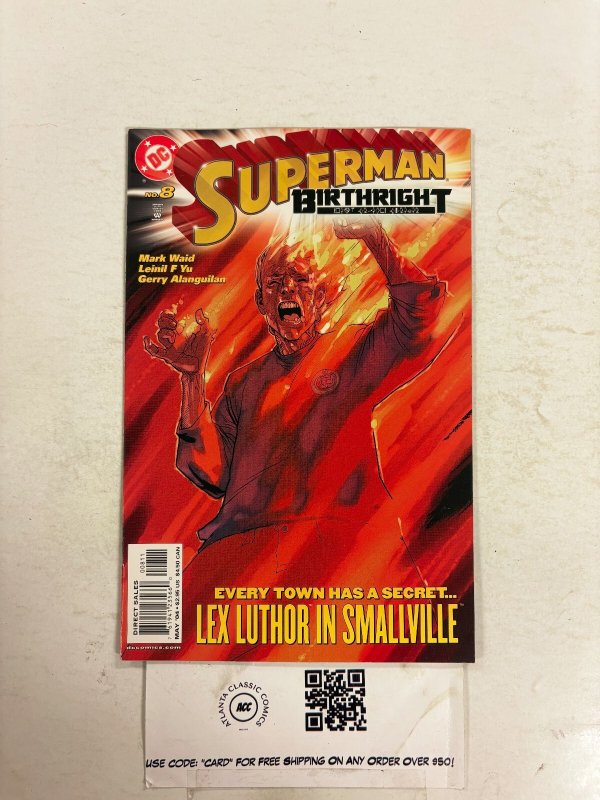 Superman Birthright #8 (DC Comics, 2004), raw comic book in NM condition — front cover