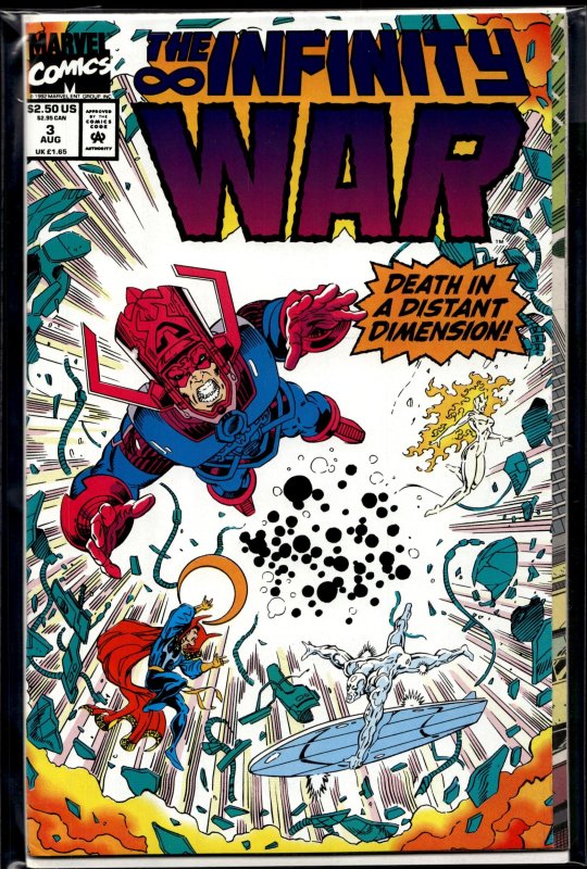 The Infinity War #3 (Marvel Comics, 1992), raw, ungraded comic book — front cover