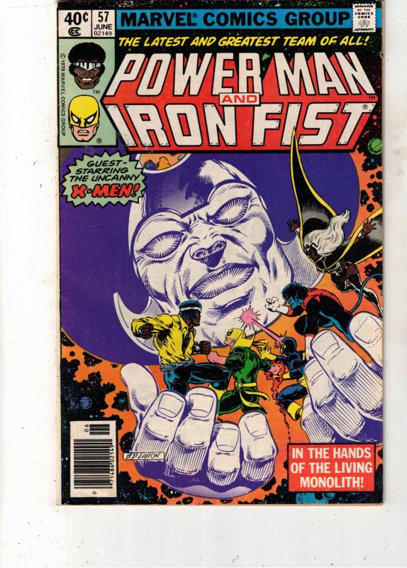 Power Man and Iron Fist #57 (Marvel Comics), raw comic book in VF/NM condition — front cover