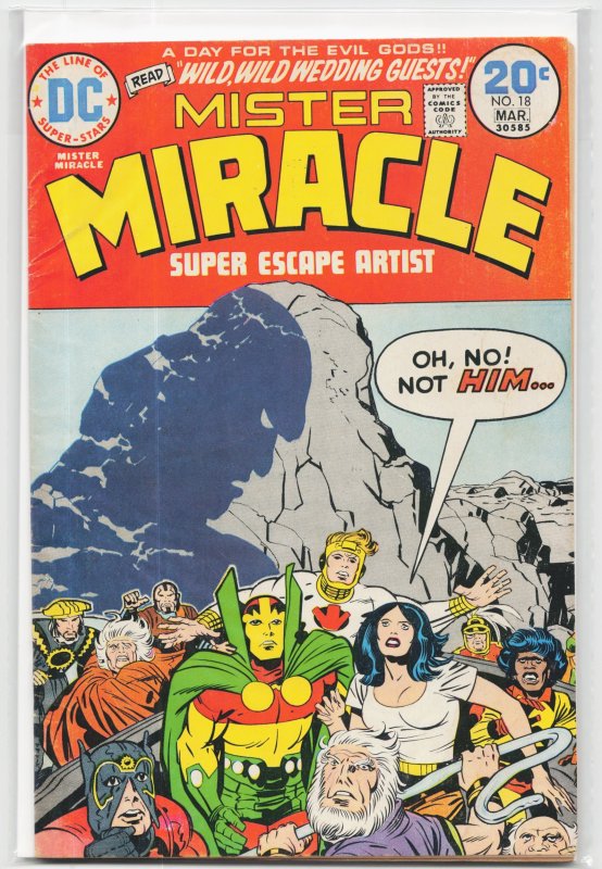Mister Miracle #18 (DC Comics, 1974), raw, ungraded comic book — front cover