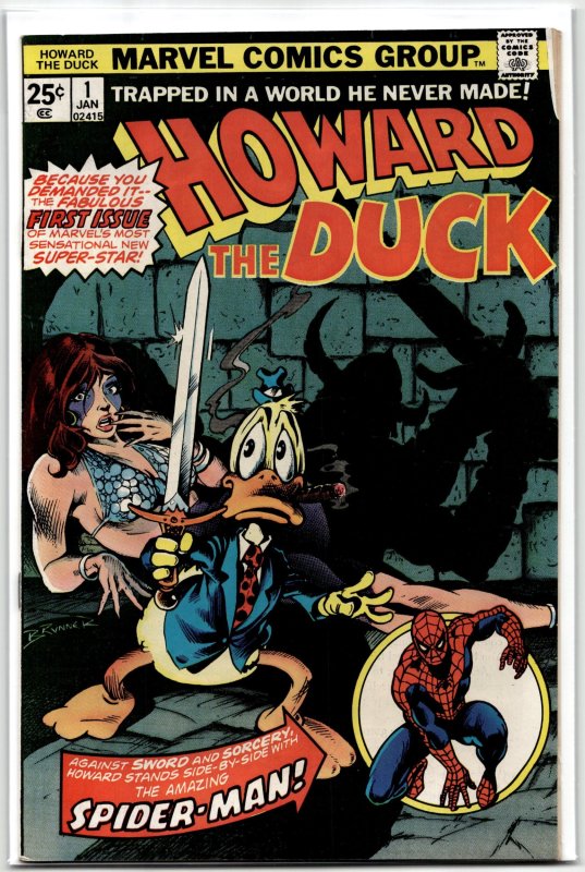 Howard the Duck #1 (Marvel Comics, 1976), raw, ungraded comic book — front cover