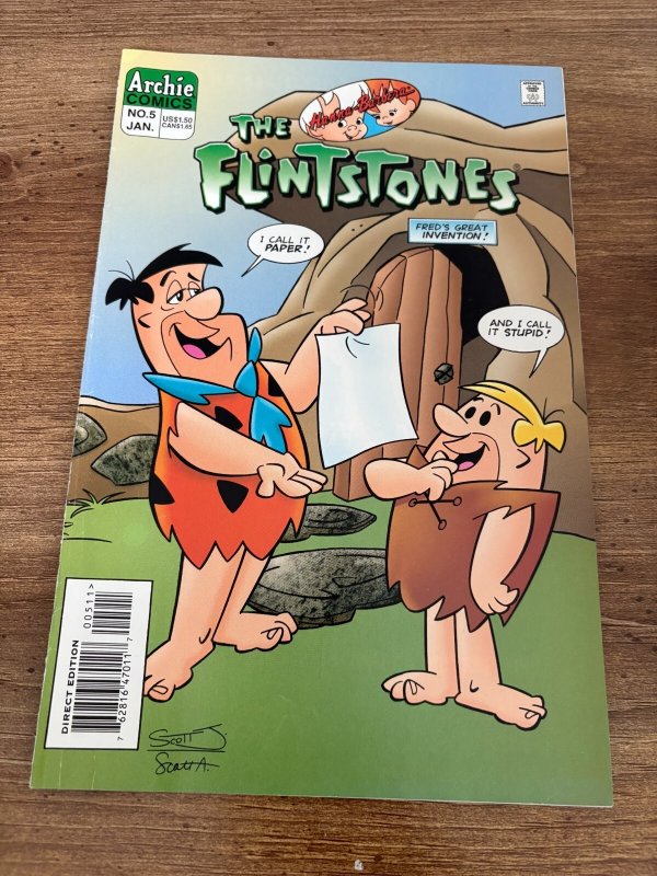 The Flintstones #5 (Gold Key Comics), raw comic book in VF condition — front cover