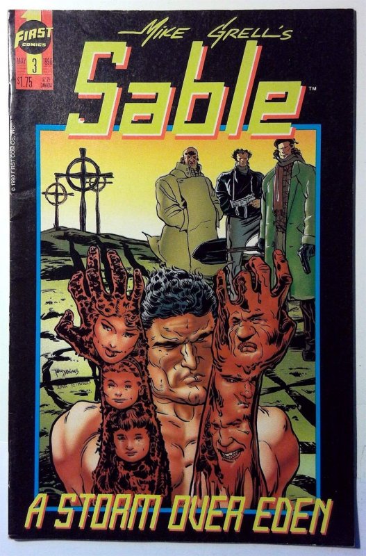 Mike Grell's Sable #3 (1990), raw, ungraded comic book — front cover
