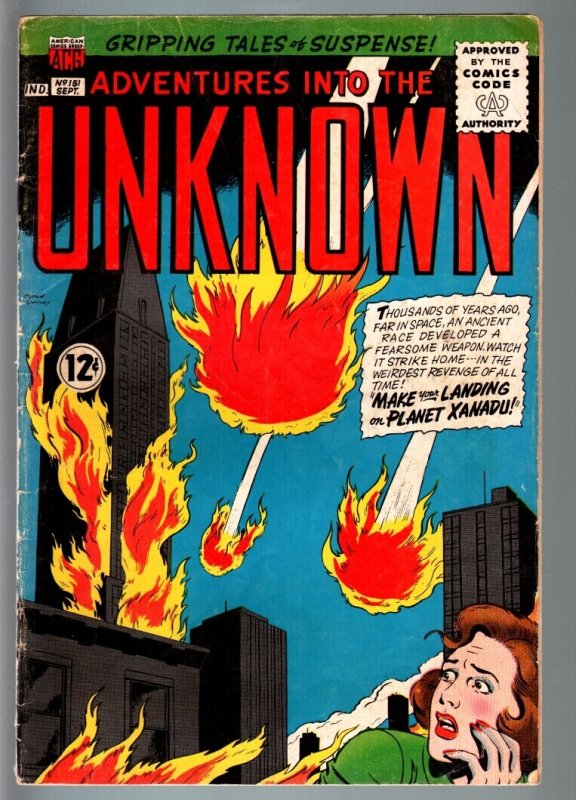 Adventures into the Unknown #151 (DC Comics), raw comic book in VG+ condition — front cover