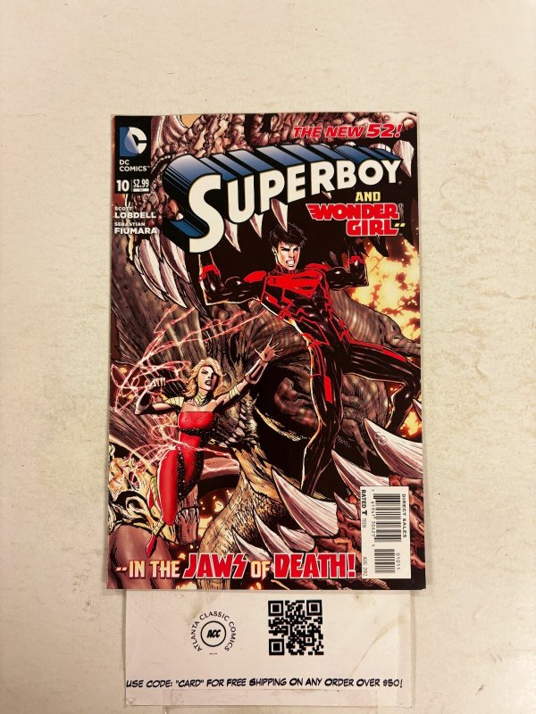 Superboy #10 (DC Comics, 2011), raw comic book in NM condition — front cover