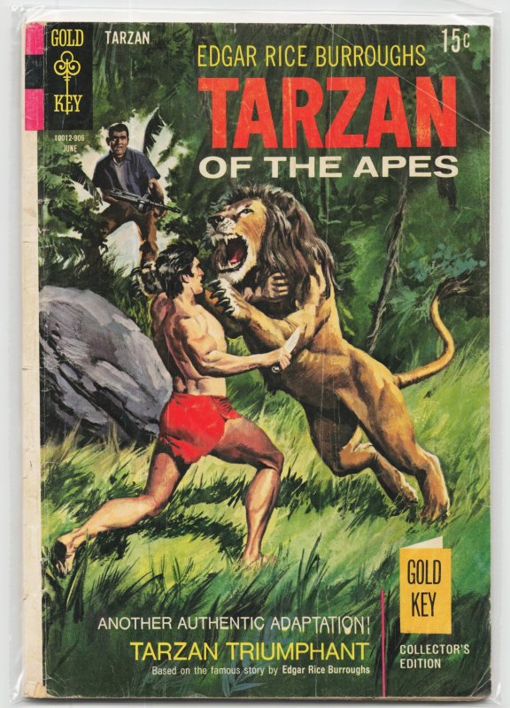 Edgar Rice Burroughs' Tarzan #184 (Gold Key, 1969), raw, ungraded comic book — front cover