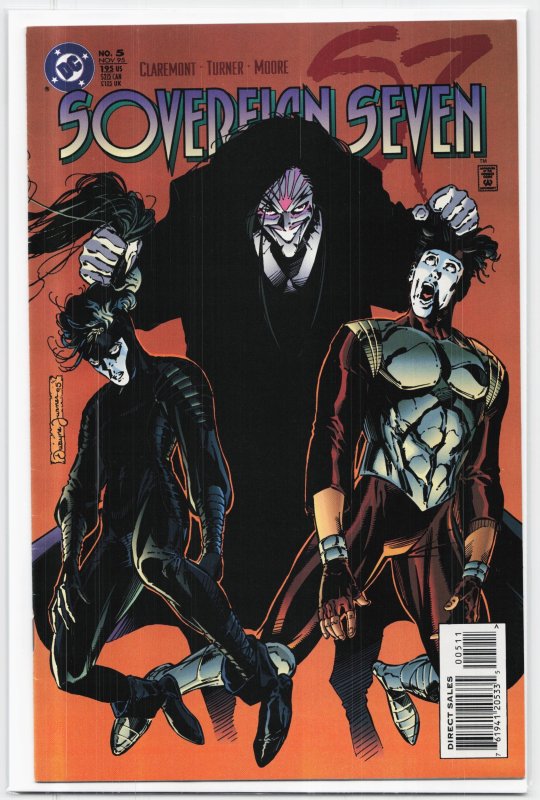Sovereign Seven #5 (DC Comics, 1995), raw, ungraded comic book — front cover