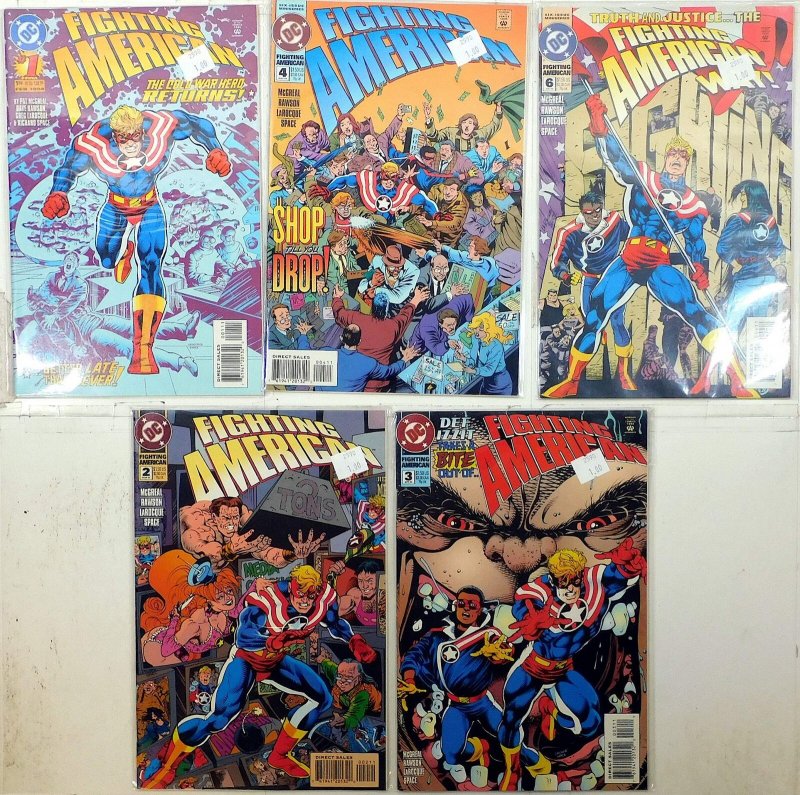 Fighting American Lot of 5 #1, 4, 6, 2, 3 (1994) DC Comics 1st Print Comic Books (DC Comics, 1994), raw, ungraded comic book — front cover