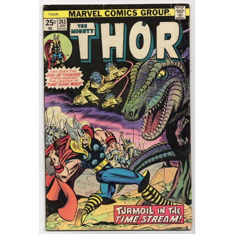 The Mighty Thor #243 (Marvel Comics, 1976), raw comic book in VG 4.0 condition — front cover