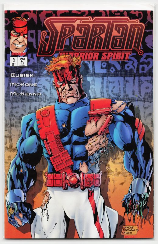 Spartan: Warrior Spirit #3 (Valiant Comics, 1995), raw, ungraded comic book — front cover