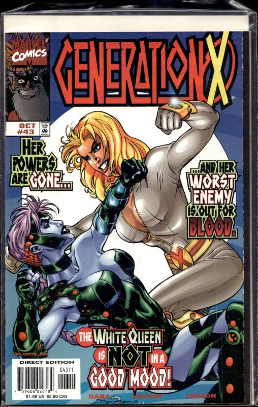 Generation X #43 (Marvel Comics, 1998), raw, ungraded comic book — front cover