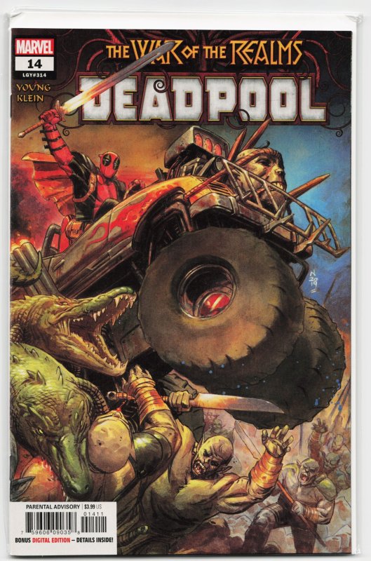 Deadpool #14 (Marvel Comics, 2019), raw, ungraded comic book — front cover