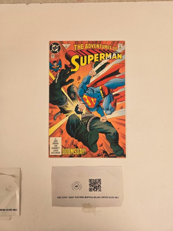 Adventrues of Superman #497 (DC Comics), raw comic book in NM condition — front cover