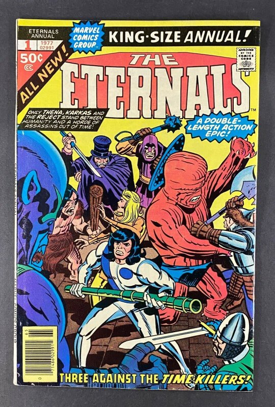 Eternals Annual #1 (1977), raw comic book in VF 8.0 condition — front cover