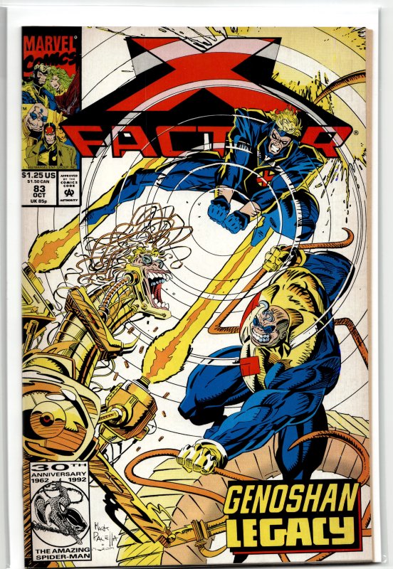 X-Factor #83 (Marvel Comics, 1992), raw, ungraded comic book — front cover