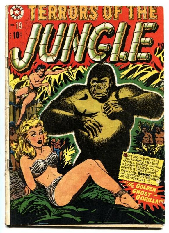 Terrors of the Jungle #19 (1952), raw, ungraded comic book — front cover