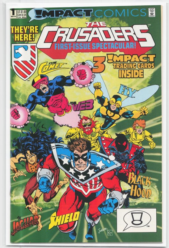 The Crusaders #1 (Impact Comics, 1992), raw, ungraded comic book — front cover