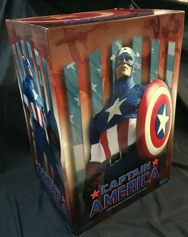 Captain America Premium Format Sideshow Collectibles Mib, raw, ungraded comic book — front cover