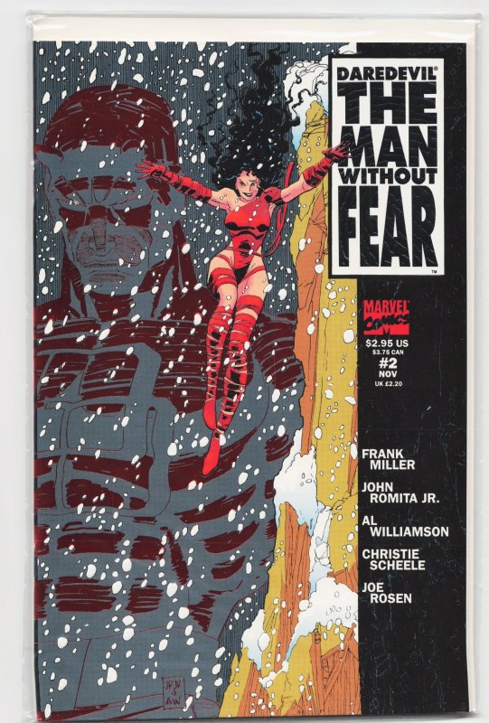 Daredevil: The Man Without Fear #2 (Marvel Comics, 1993), raw, ungraded comic book — front cover