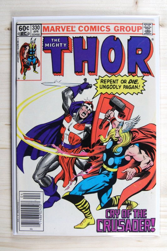 Thor #330 (Marvel Comics, 1983), raw comic book in VF/NM 9.0 condition — front cover