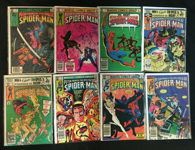 Peter Parker the Spectacular Spider-Man 46 Comics Lot Vg-Vf Comics (Marvel Comics), raw comic book in VF condition — front cover