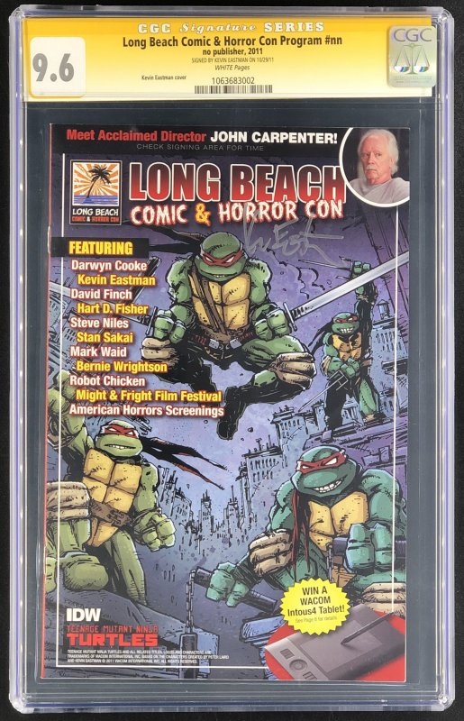 Long Beach Comic and Horror Con Program CGC 9.6 Signature Series Signed Eastman, CGC 9.6 graded comic book, Signature Series label — front cover in its holder