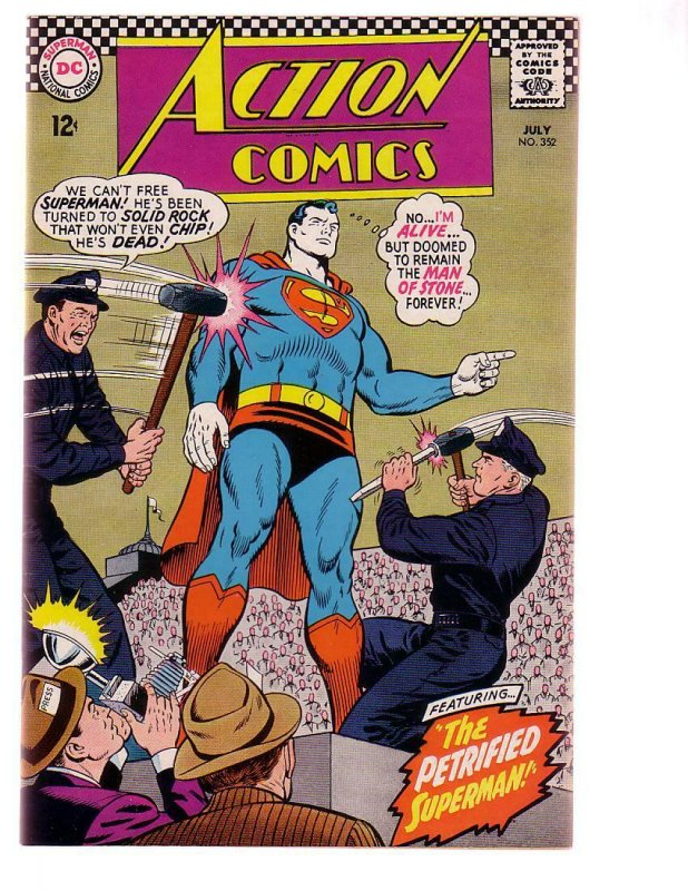 Action Comics #352 (DC Comics, 1967), raw comic book in VF condition — front cover