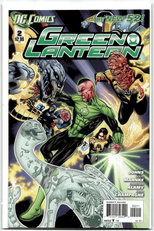 Green Lantern #2 (DC Comics, 2011), raw, ungraded comic book — front cover