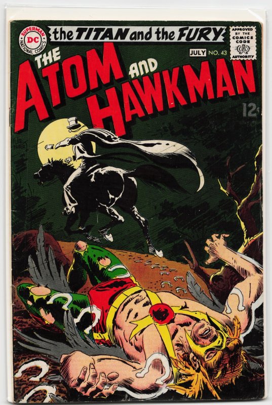 Atom and Hawkman #43 (DC Comics, 1969), raw, ungraded comic book — front cover