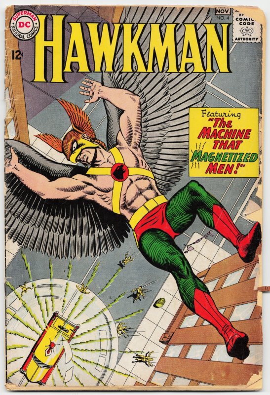 Hawkman #4 (DC Comics, 1964), raw, ungraded comic book — front cover