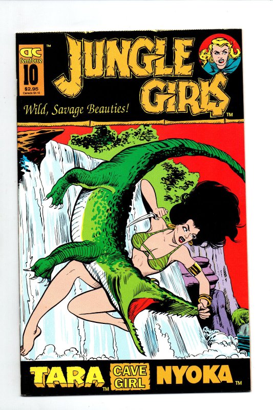 Jungle Girls #10 (1992), raw comic book in VF/NM condition — front cover
