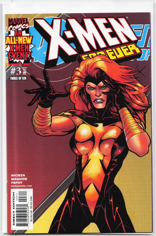 X-Men Forever #3 (2001), raw, ungraded comic book — front cover