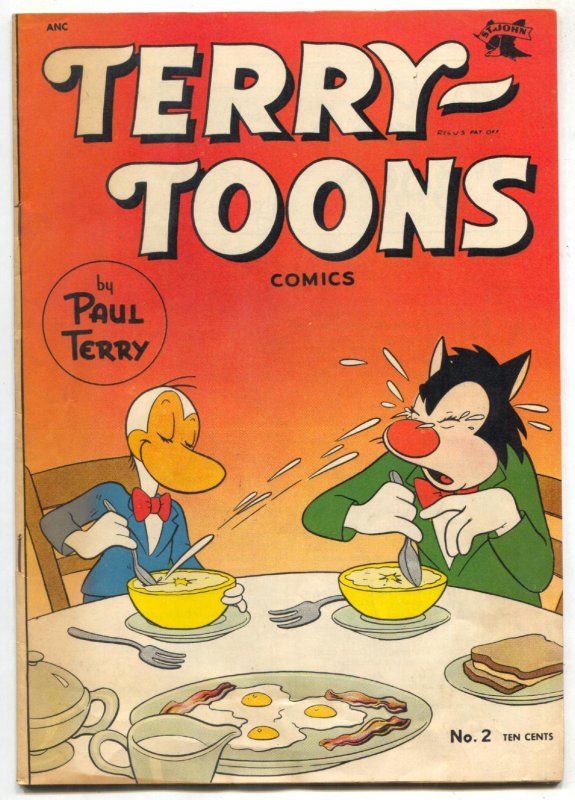 Terry-Toons #2 (St. John Publications, 1952), raw comic book in FN+ condition — front cover