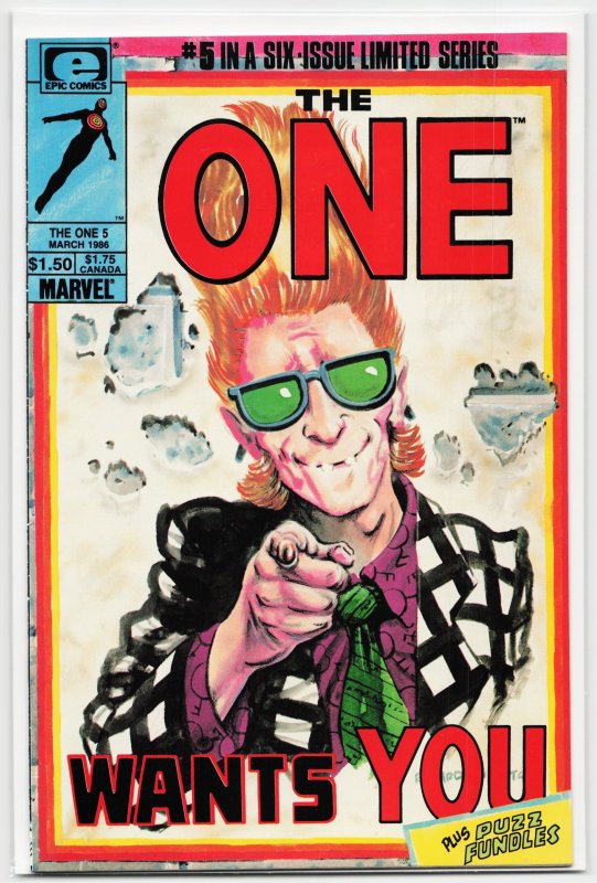 The One #5 (1986), raw, ungraded comic book — front cover
