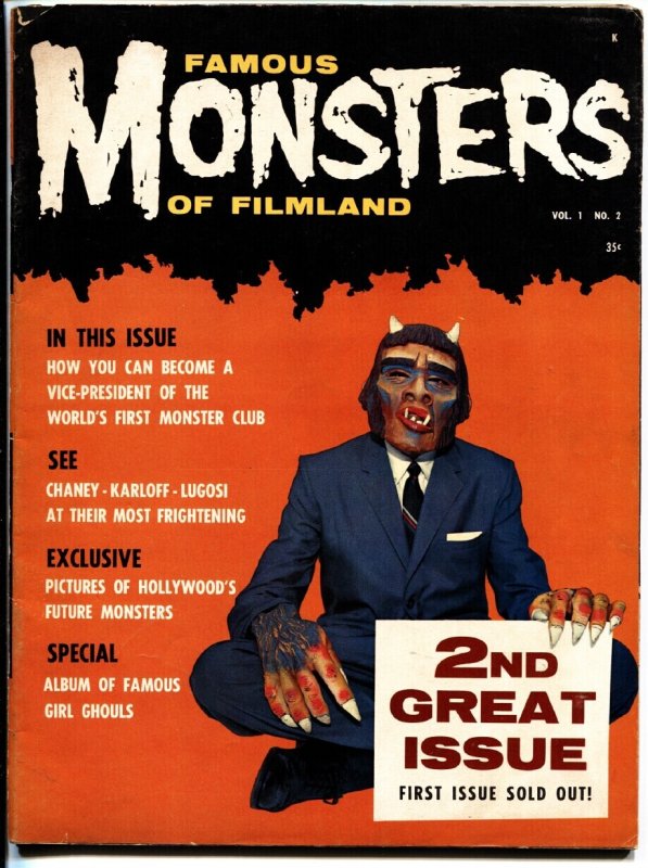 MAG: Famous Monsters #2 (1958), raw, ungraded comic book — front cover