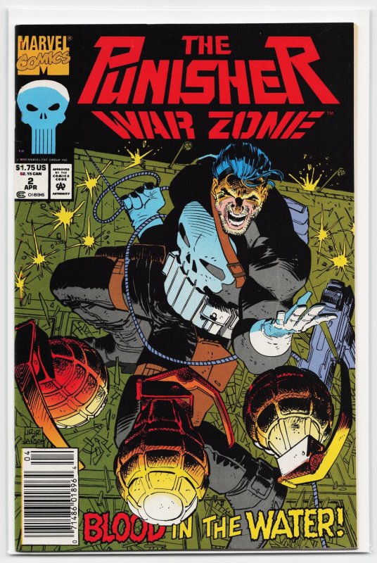 The Punisher: War Zone #2 (Marvel Comics, 1992), raw, ungraded comic book — front cover