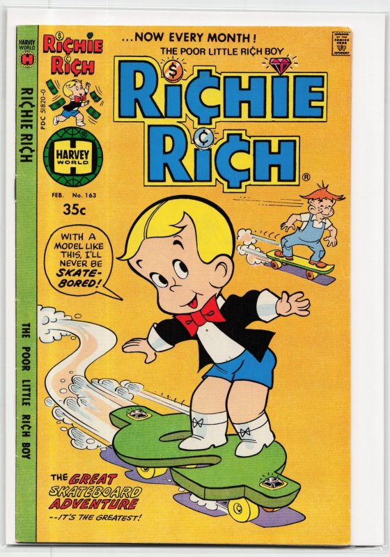 Richie Rich #163 (Harvey Comics, 1978), raw, ungraded comic book — front cover